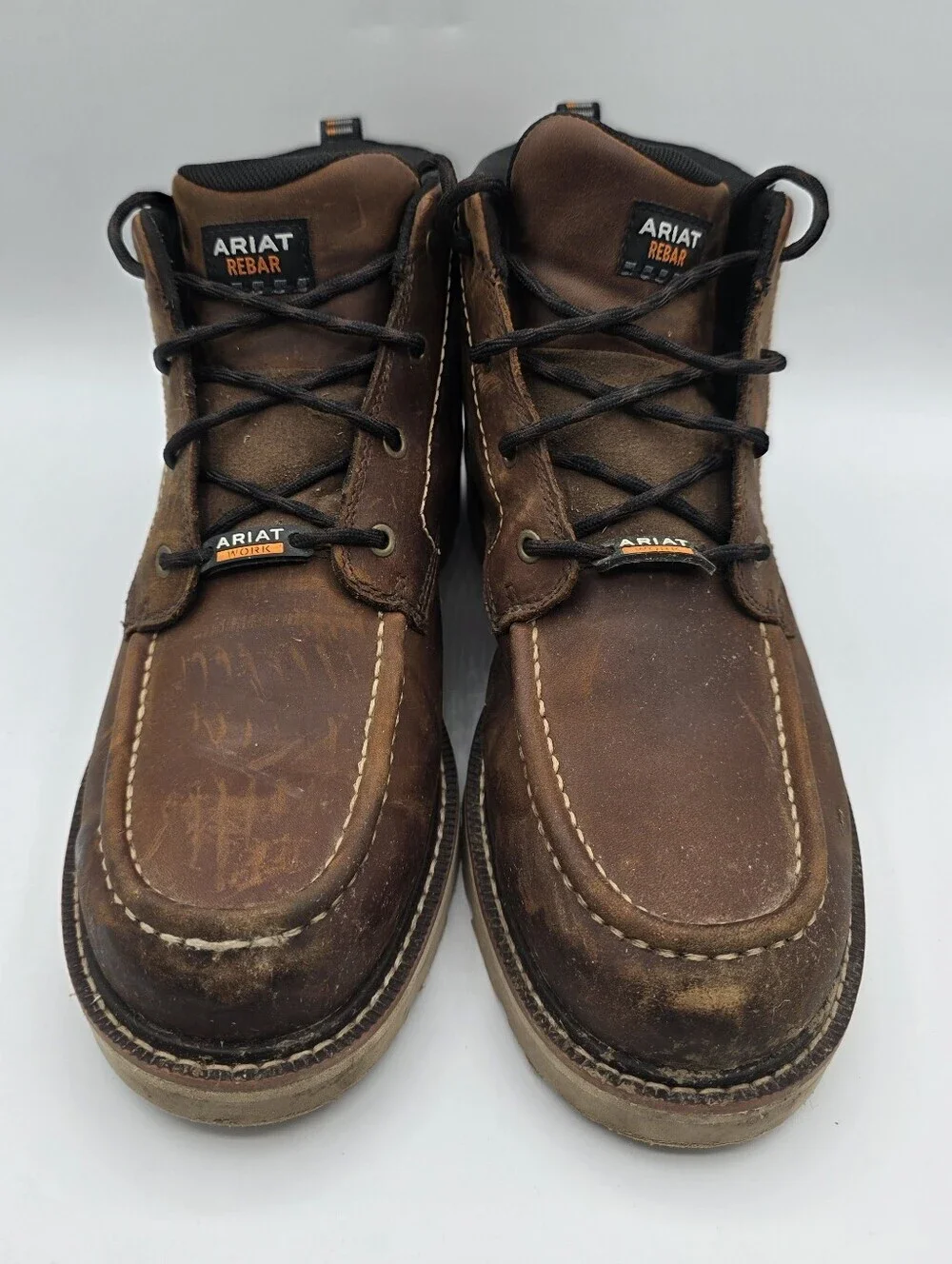 Ariat Rebar Lift Chukka Comp Toe Boots Mens Size 11.5 Brown Waterproof Worn 3x